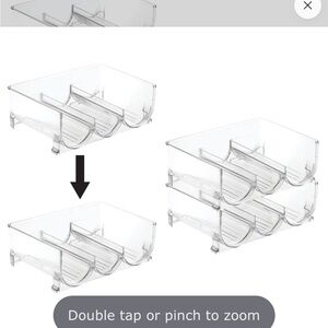 Like new mdesigm wine and water bottle holder. 3 bottle holder set of 2.